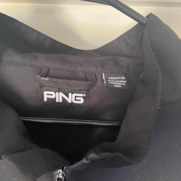 Ping Men’s Longsleeved zippered shortsleeve Tan/Black 3/2 zipper windbreakerXXXL - Picture 3 of 6